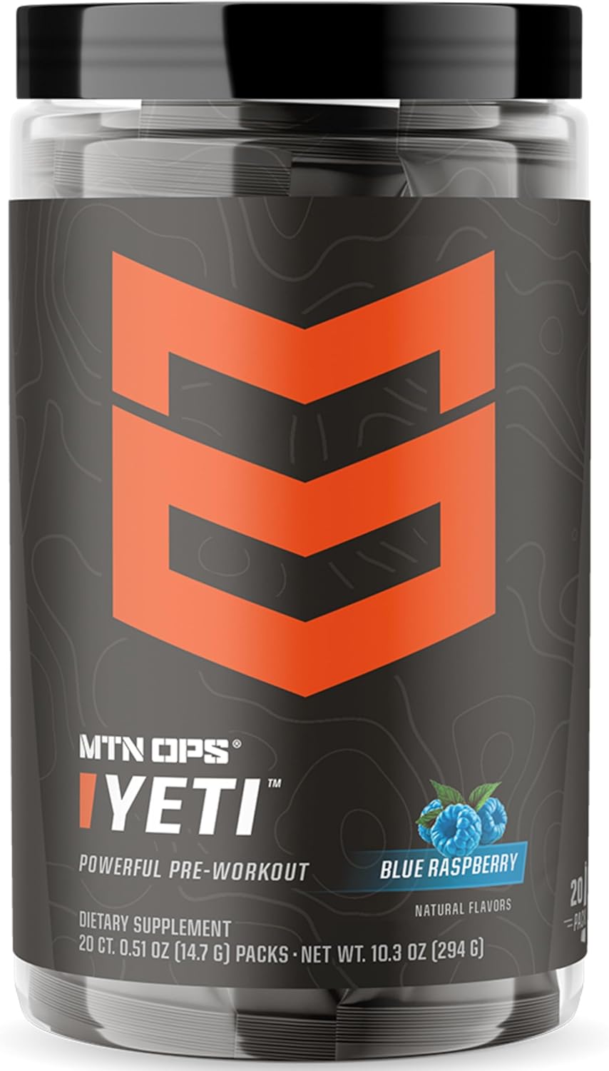 MTN OPS Yeti Trail Packs Pre-Workout Powder for Energy Boost