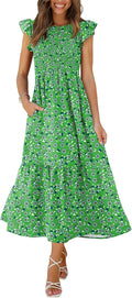 OFEEFAN Women's Casual Maxi Dress with Pockets (Style XM4C)