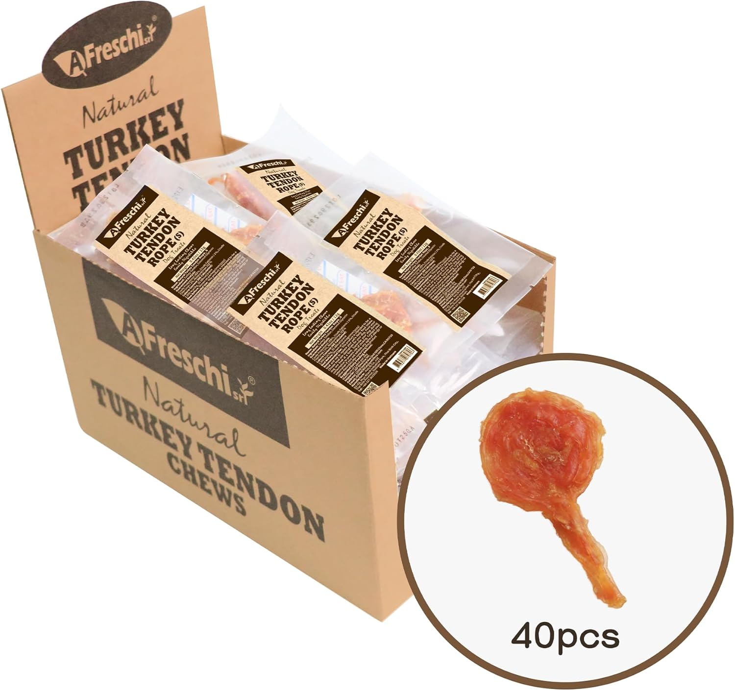Natural Turkey Tendon Lollipops for Dogs - Healthy Chew Treats
