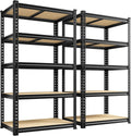 Set of 2 Heavy Duty Adjustable Metal Shelves for Garage Storage