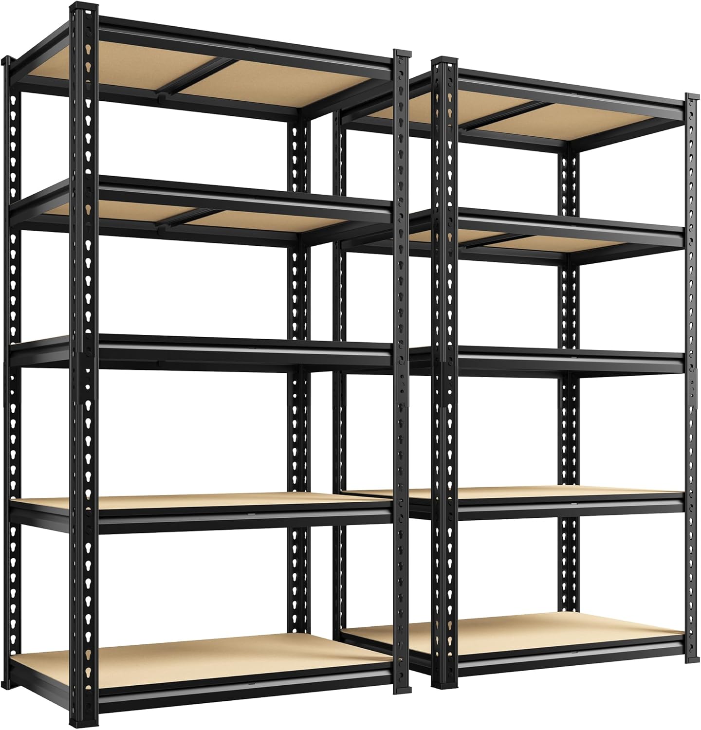 Set of 2 Heavy Duty Adjustable Metal Shelves for Garage Storage