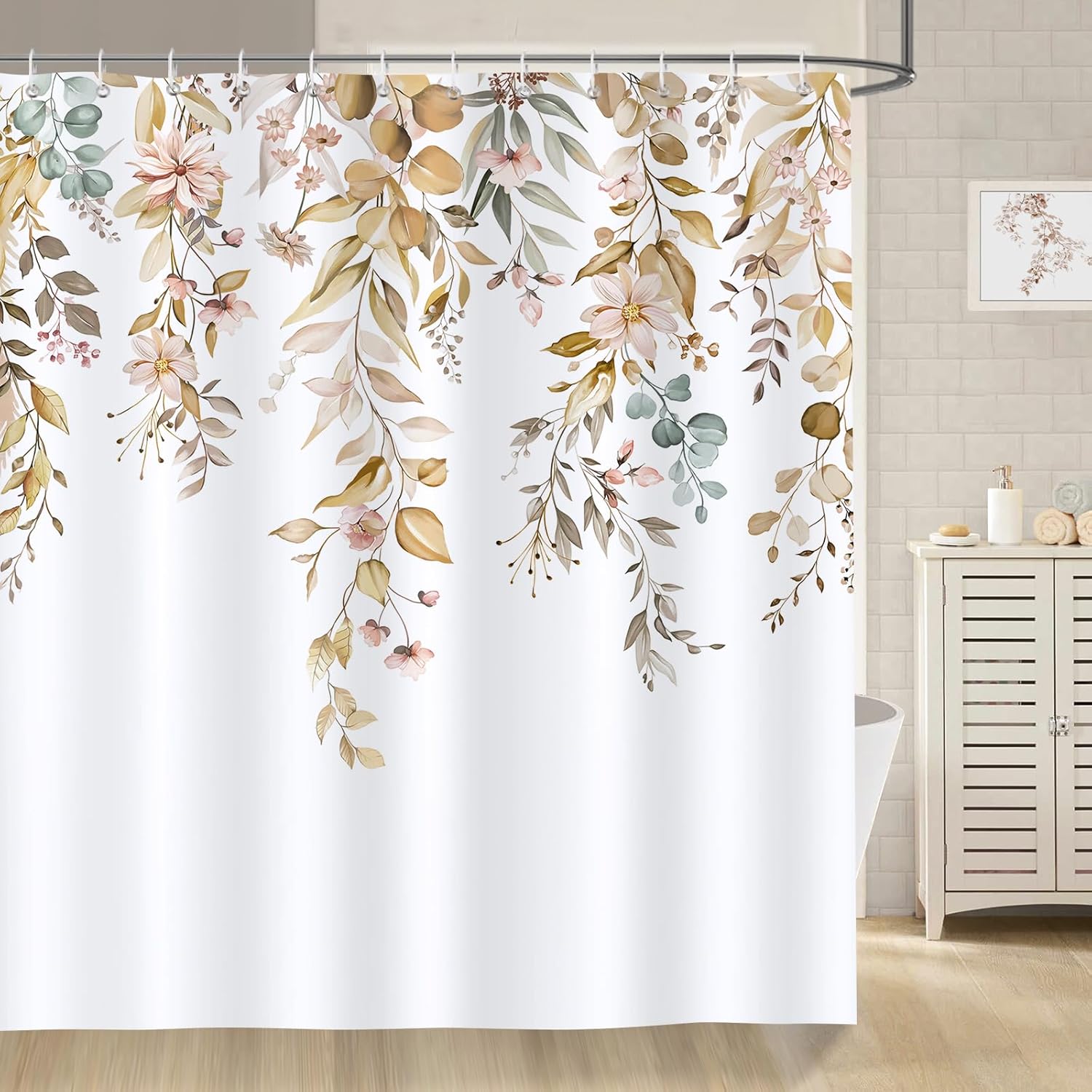 Waterproof Eucalyptus Shower Curtain - 72x72 Inch