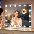 Vanity Mirror with Makeup Lights 26L x 21W - 18 LED Hollywood Mirror