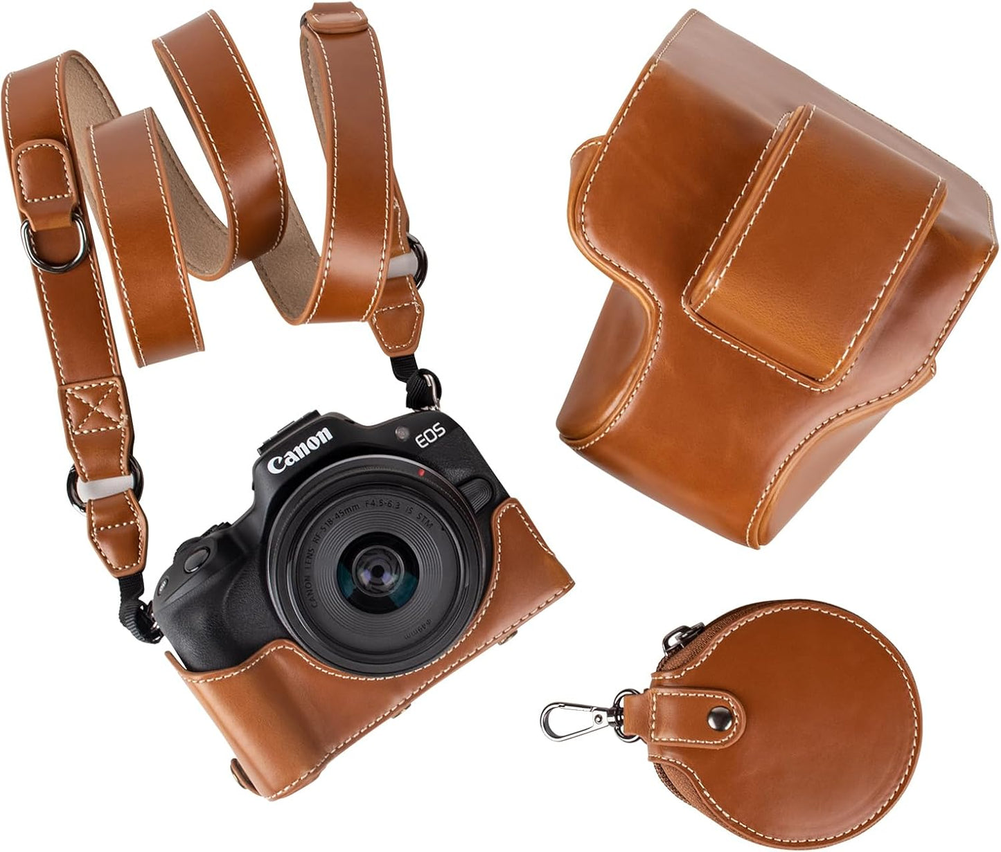 Protective PU Leather Camera Case for Canon EOS R50 R100 DSLR