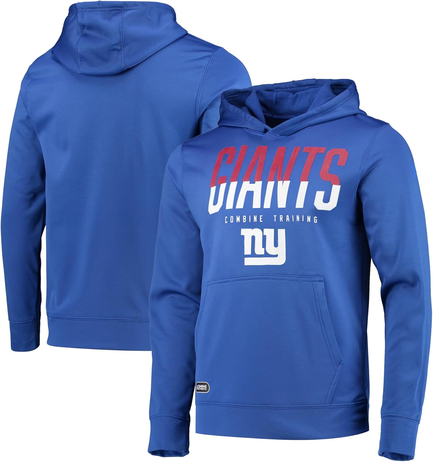 NFL Youth Big Stage Team Color Pullover Hoodie for Giants Fans
