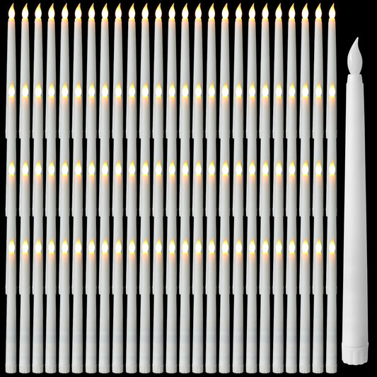 100 Pcs 9.7 Inch LED Flameless Taper Candles for Events