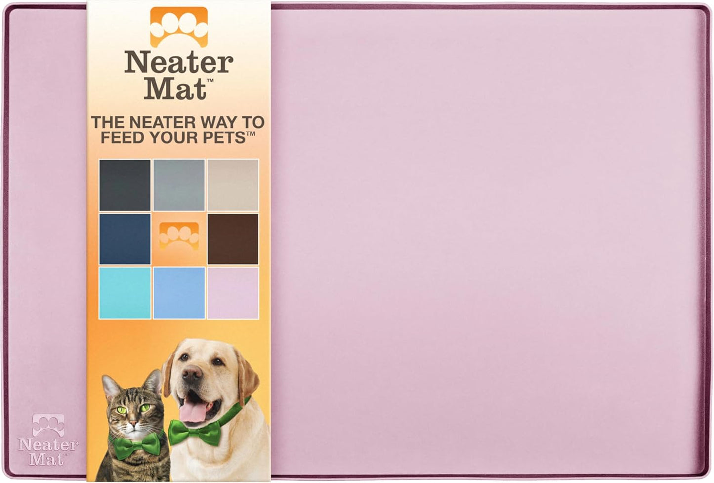 Neater Mat Pet Mats for Food and Water, Waterproof Silicone Tray