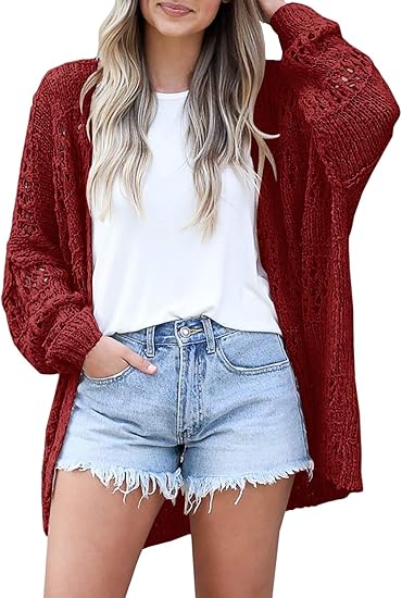 Mafulus Women's Crochet Cardigan Kimono for Boho Style Lovers