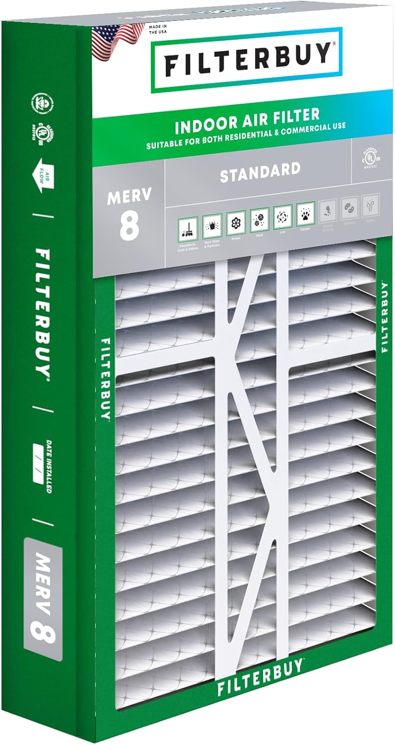 Filterbuy 17.5x27x5 Air Filter for Dust & Allergy Defense