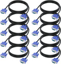 VGA Cable 6 Feet 10-Pack - Shielded VGA Male to Male 1080P