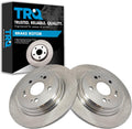 TRQ Rear Brake Rotors Set Solid Compatible with 2015-2020 Acura TLX