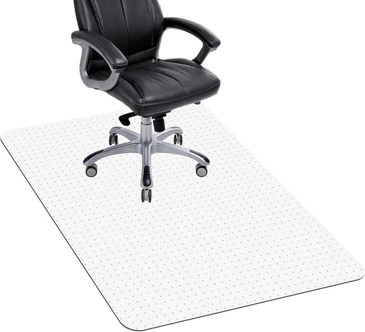 Thick & Sturdy 59x32 Office Chair Mat for Low Pile Carpet by Cybstrax
