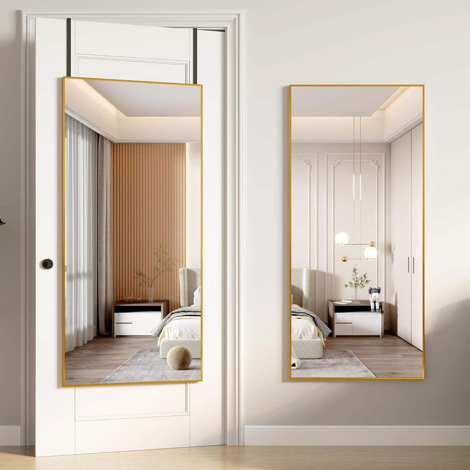 Vlsrka Over The Door Full Length Mirror for Bedroom and Living Room