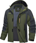Men's Hooded Windproof Water Resistant Rain Jacket - Light, Packable