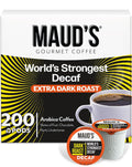 World's Strongest Decaf Coffee Pods 200 ct - Dark Roast Decaf