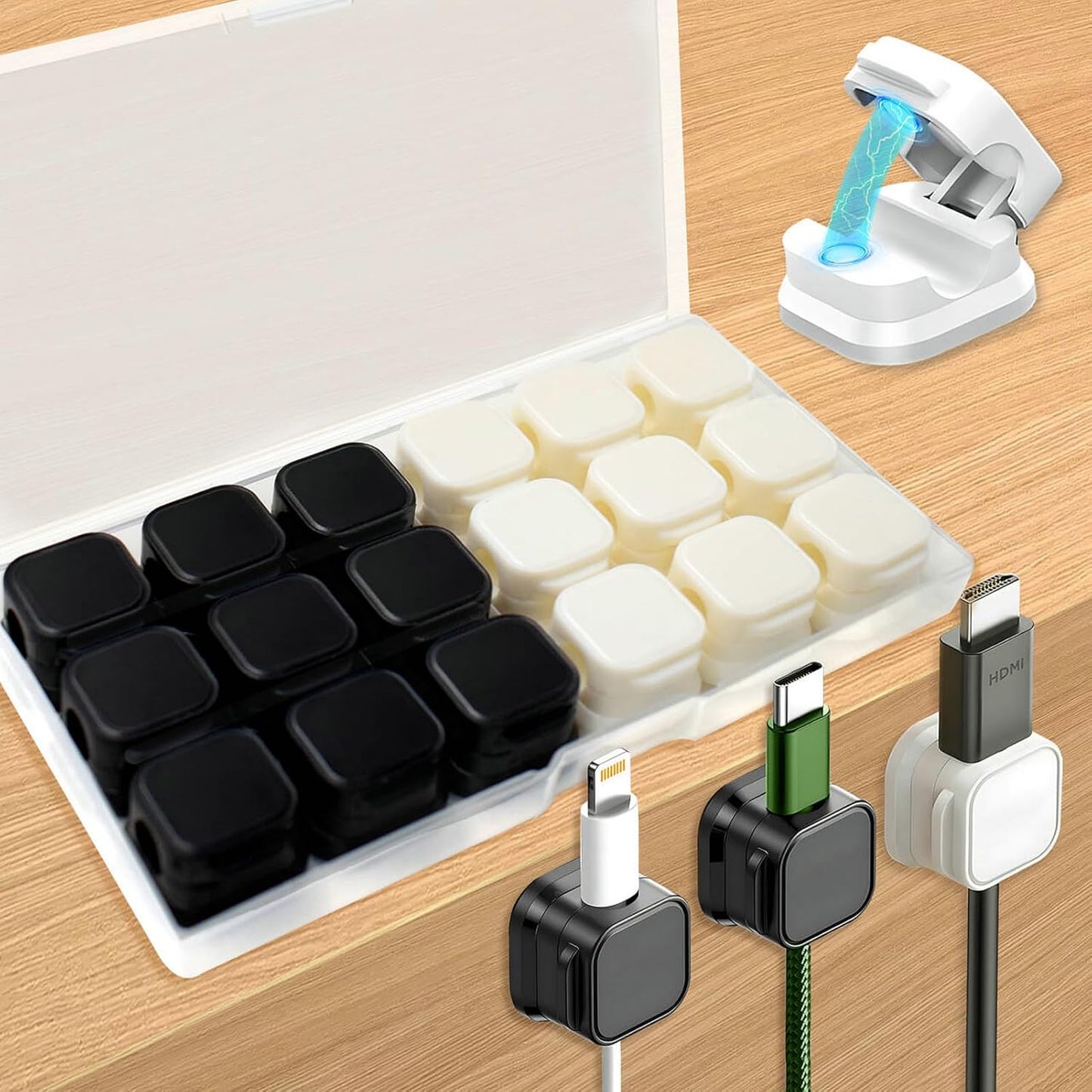 Boazimy Magnetic Cord Organizer Set - Tidy Cables Instantly!