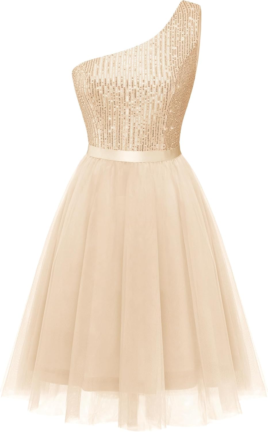 BeryLove One-Shoulder Sequin Dress for Homecoming Events