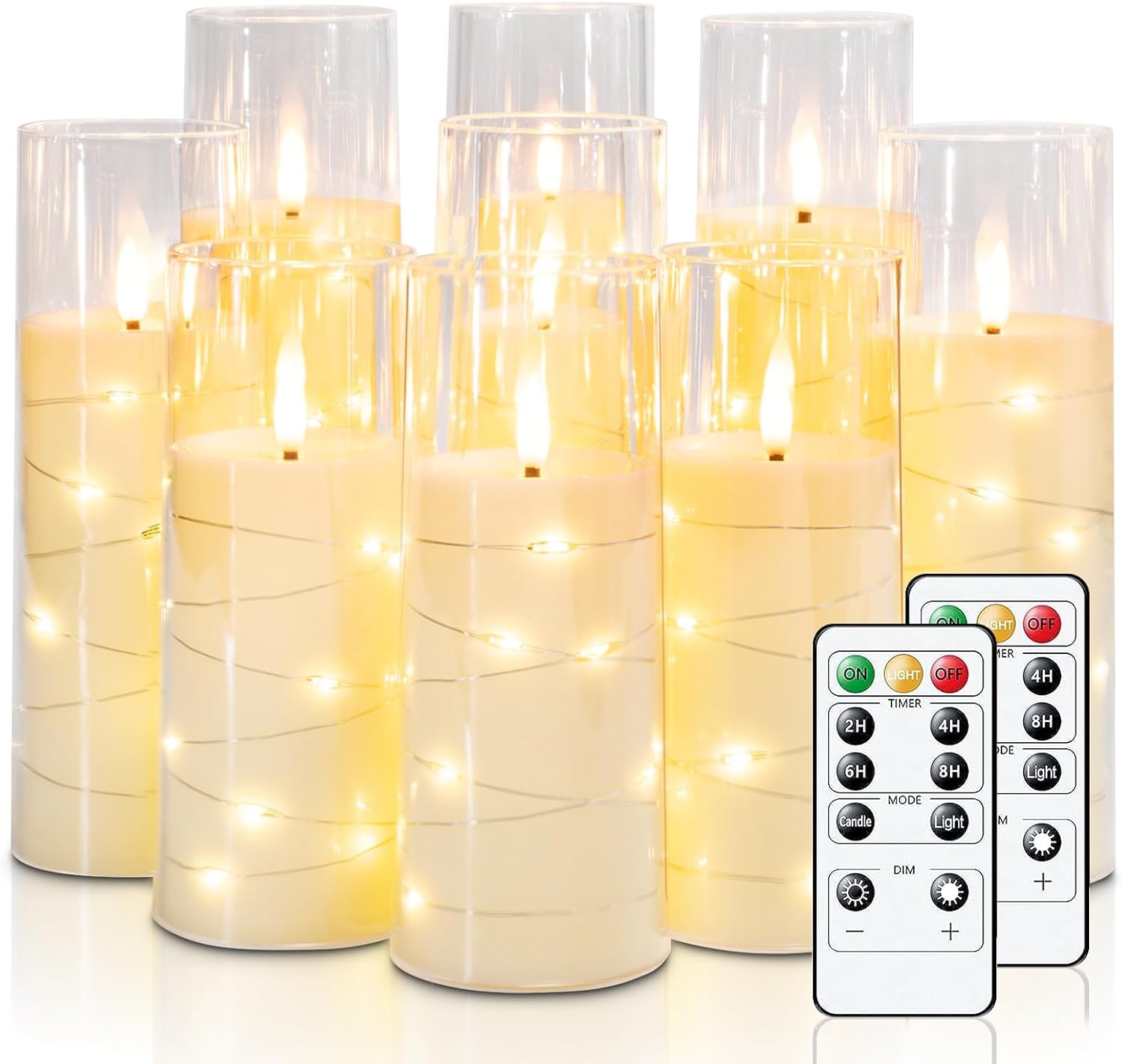 Raycare Flameless Candle Set with Remote Timer for Home Decor