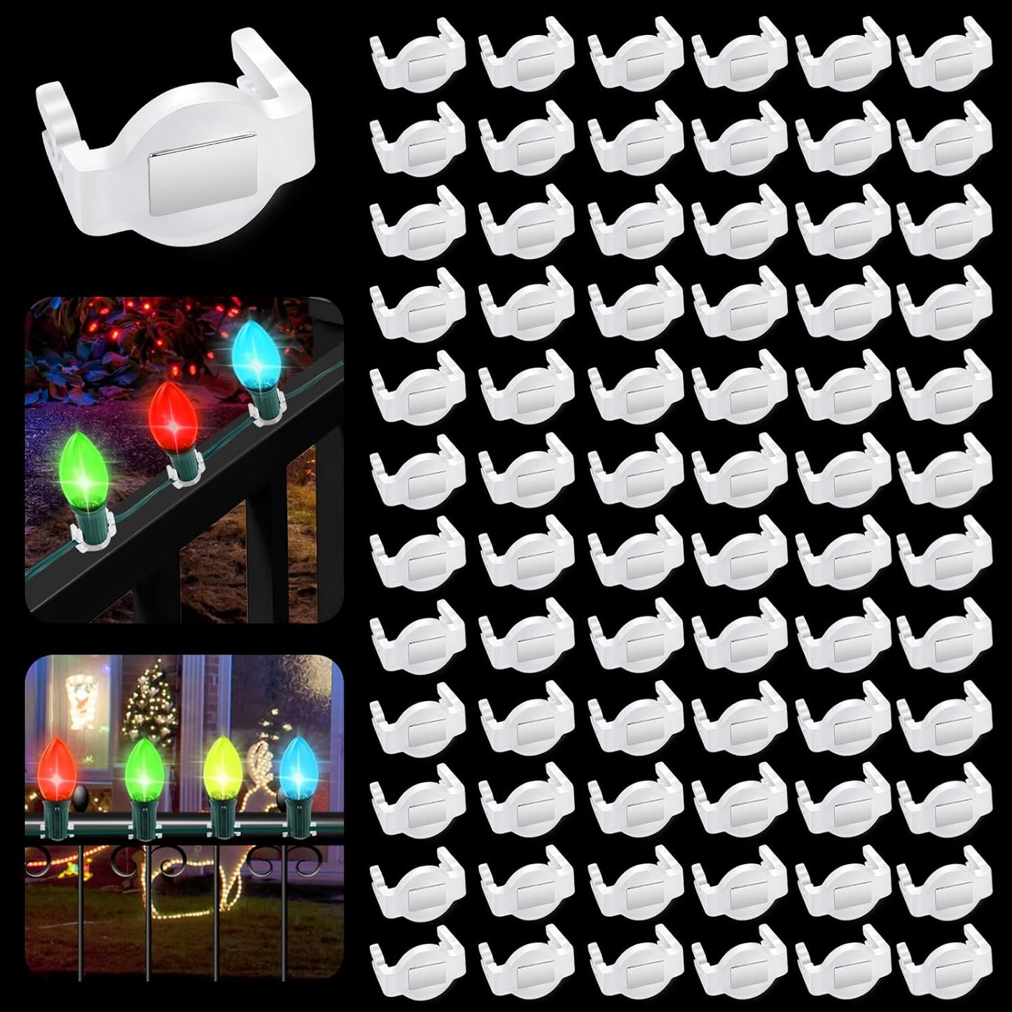 C9 Magnetic Christmas Light Clips for Easy Holiday Decorating