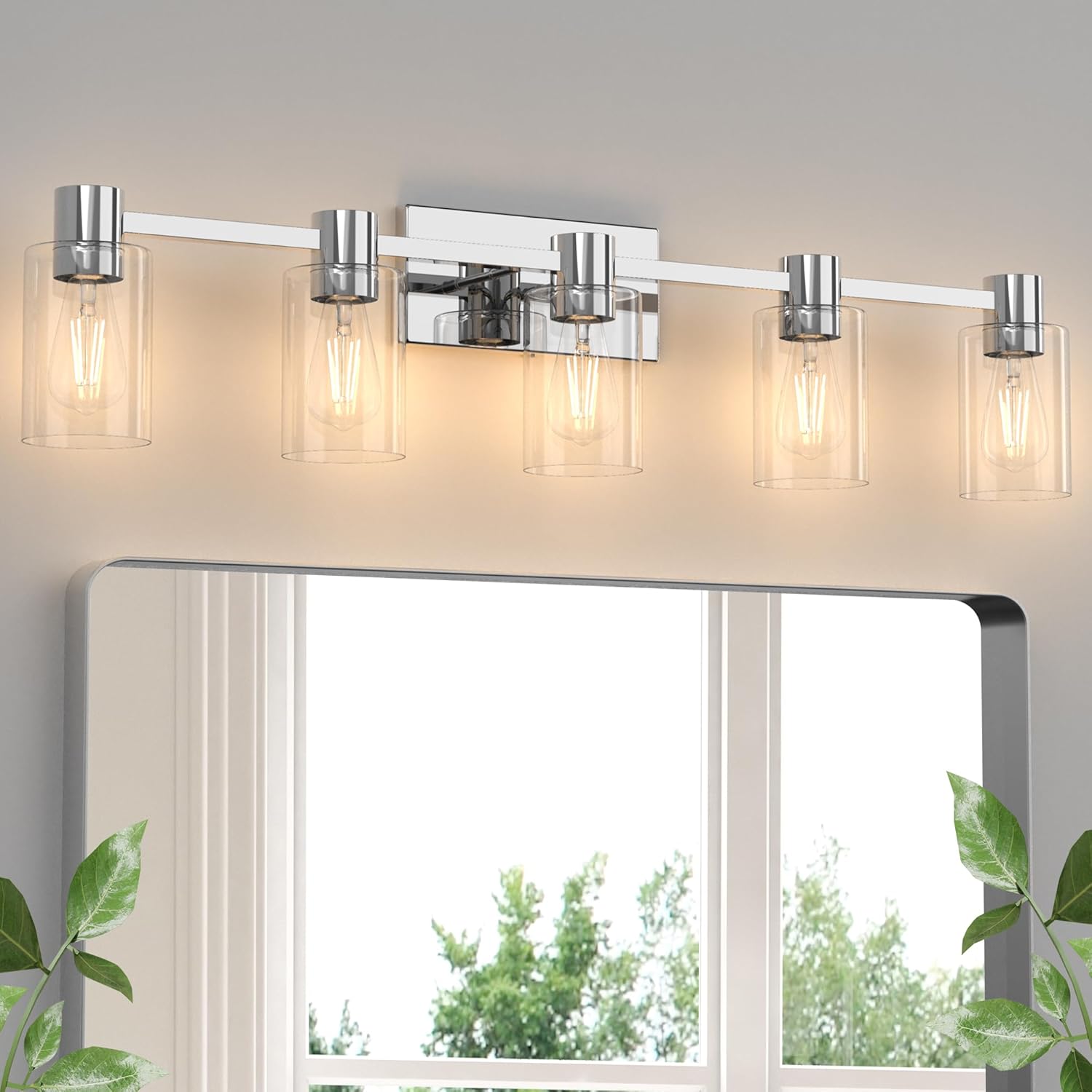5-Light Modern Vanity Light Fixtures for a Stylish Bathroom