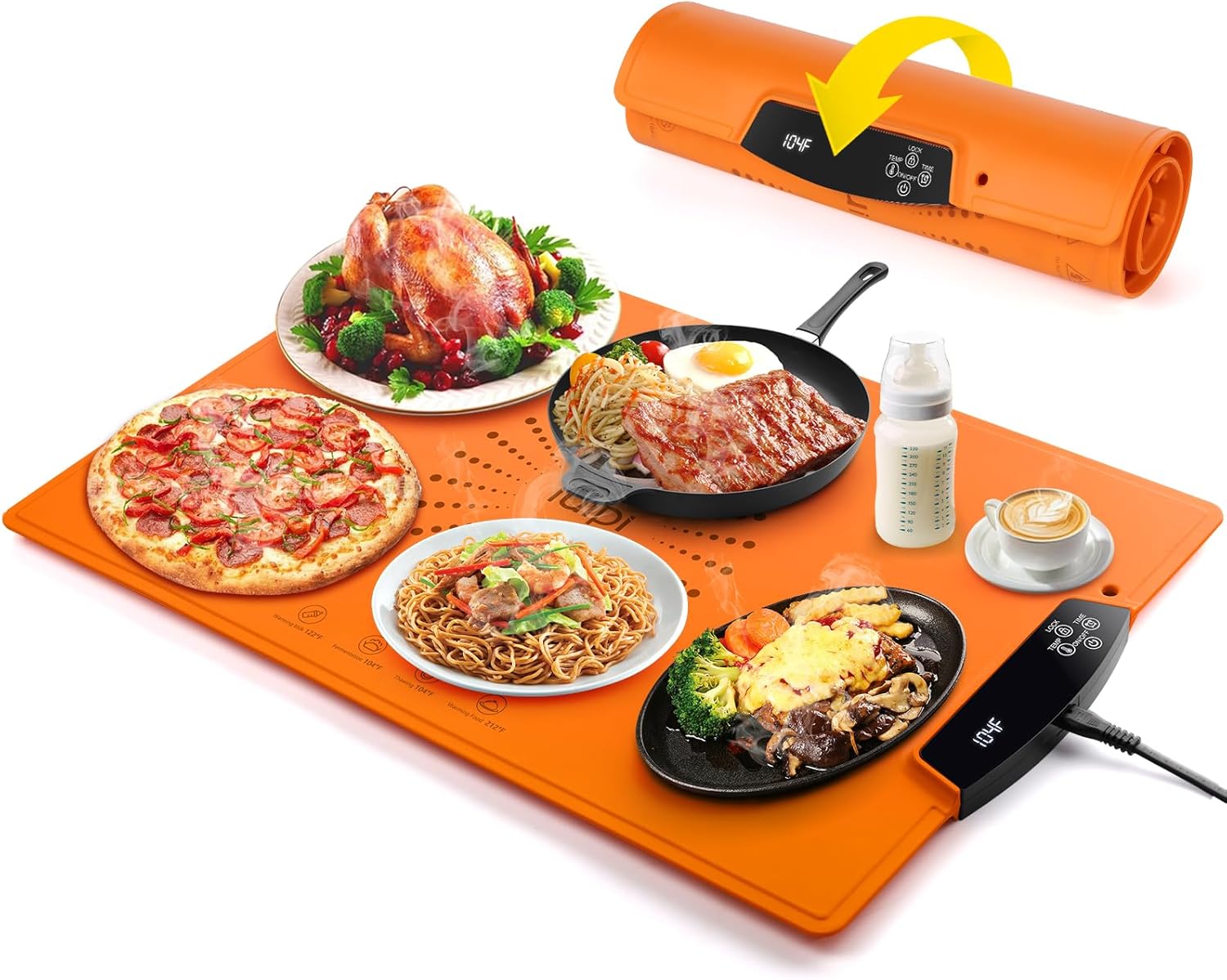 Large Electric Food Warming Mat with 7 Temperature Settings