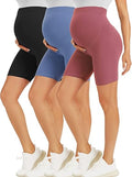 Maternity Biker Shorts Over The Belly - Soft Support for Pregnancy