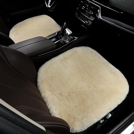 Fluffy Genuine Sheepskin Car Seat Covers for Comfort & Style