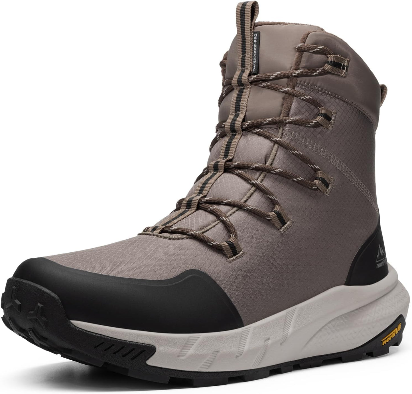 NORTIV 8 Men's Wide Winter Boots for Snow and Ice Comfort