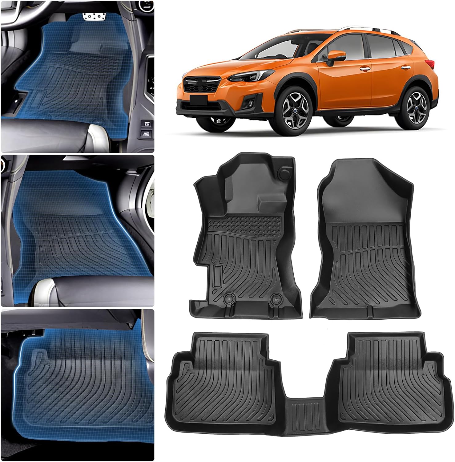 Custom Fit TPE All Weather Floor Mats for Subaru Crosstrek