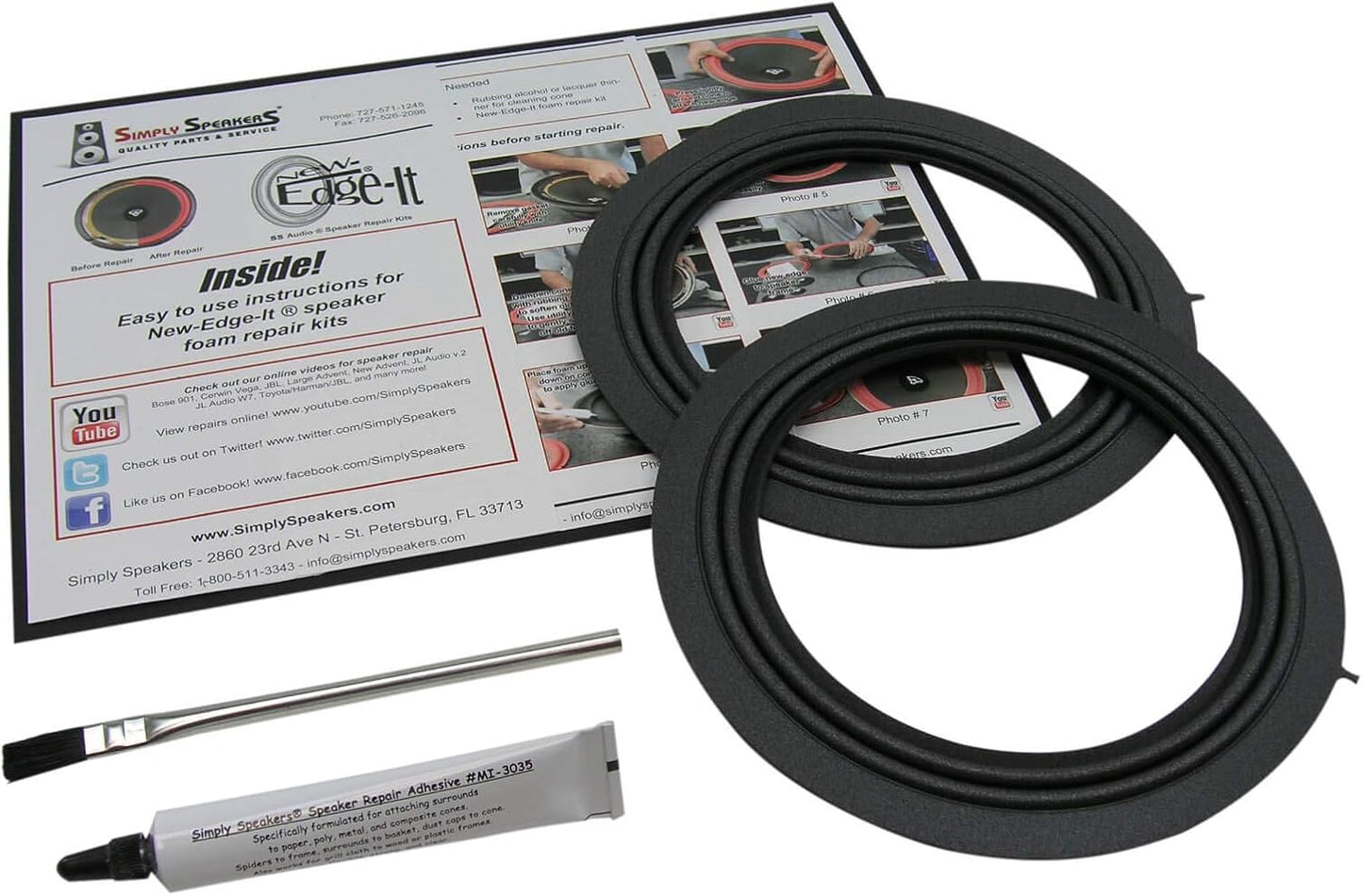 Simply Speakers 7 Inch Foam Speaker Repair Kit for Toyota Vehicles