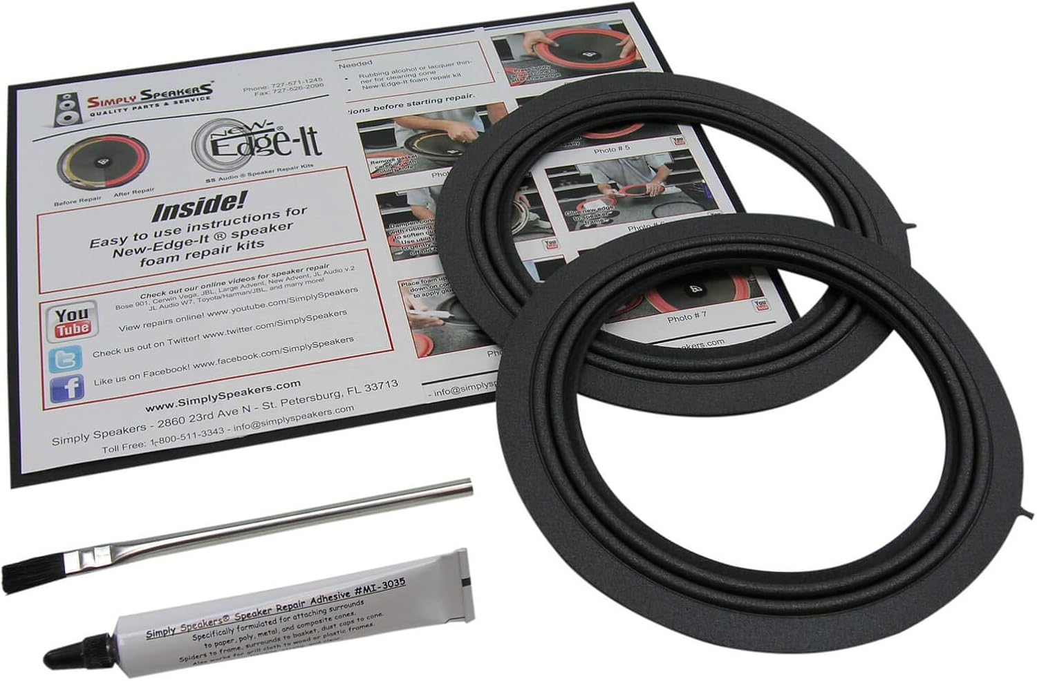 Simply Speakers 7 Inch Foam Speaker Repair Kit for Toyota Vehicles