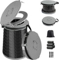Portable XXL Camping Toilet - Adjustable & Foldable - Ideal for Travel, PLOGGING