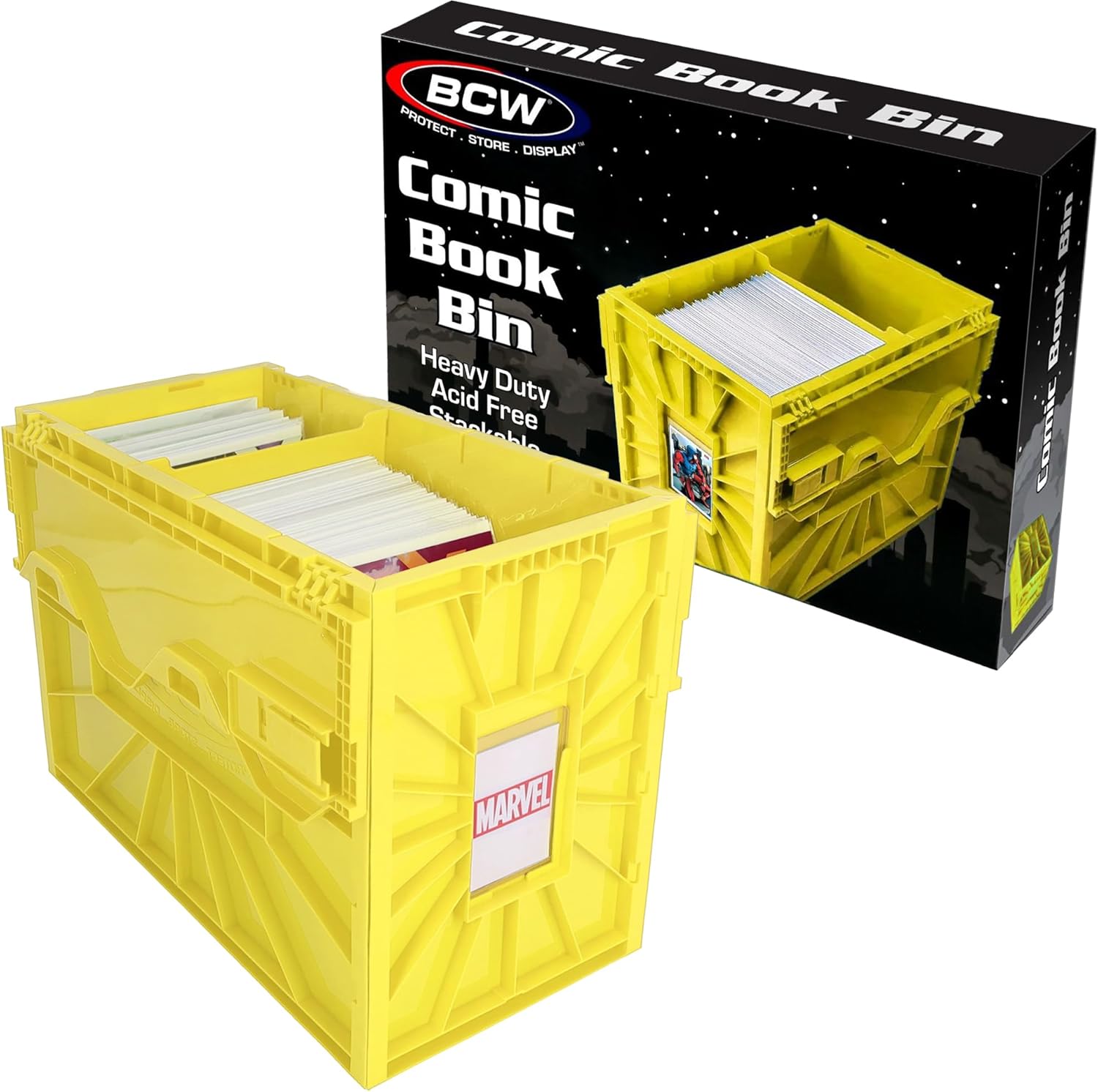BCW Short Comic Book Bin for 150 Comics - Stackable Storage