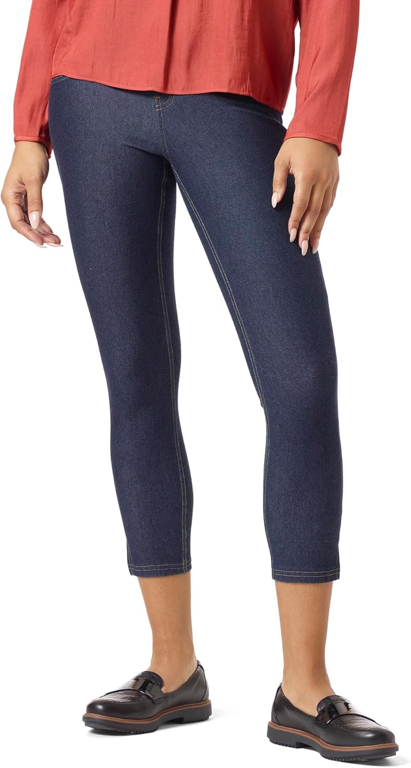 HUE Women's Ankle Slit Essential Denim Capri for Comfort