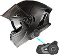 1Storm Motorcycle Full Face Helmet Dual Lens Matt Black