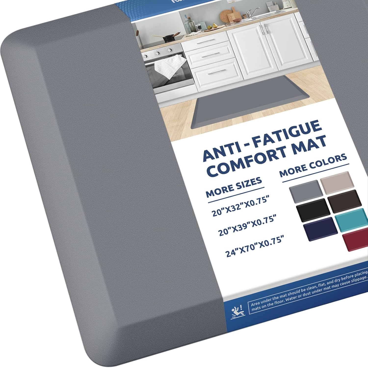 KitchenClouds Anti Fatigue Kitchen Mat for Comfort and Support