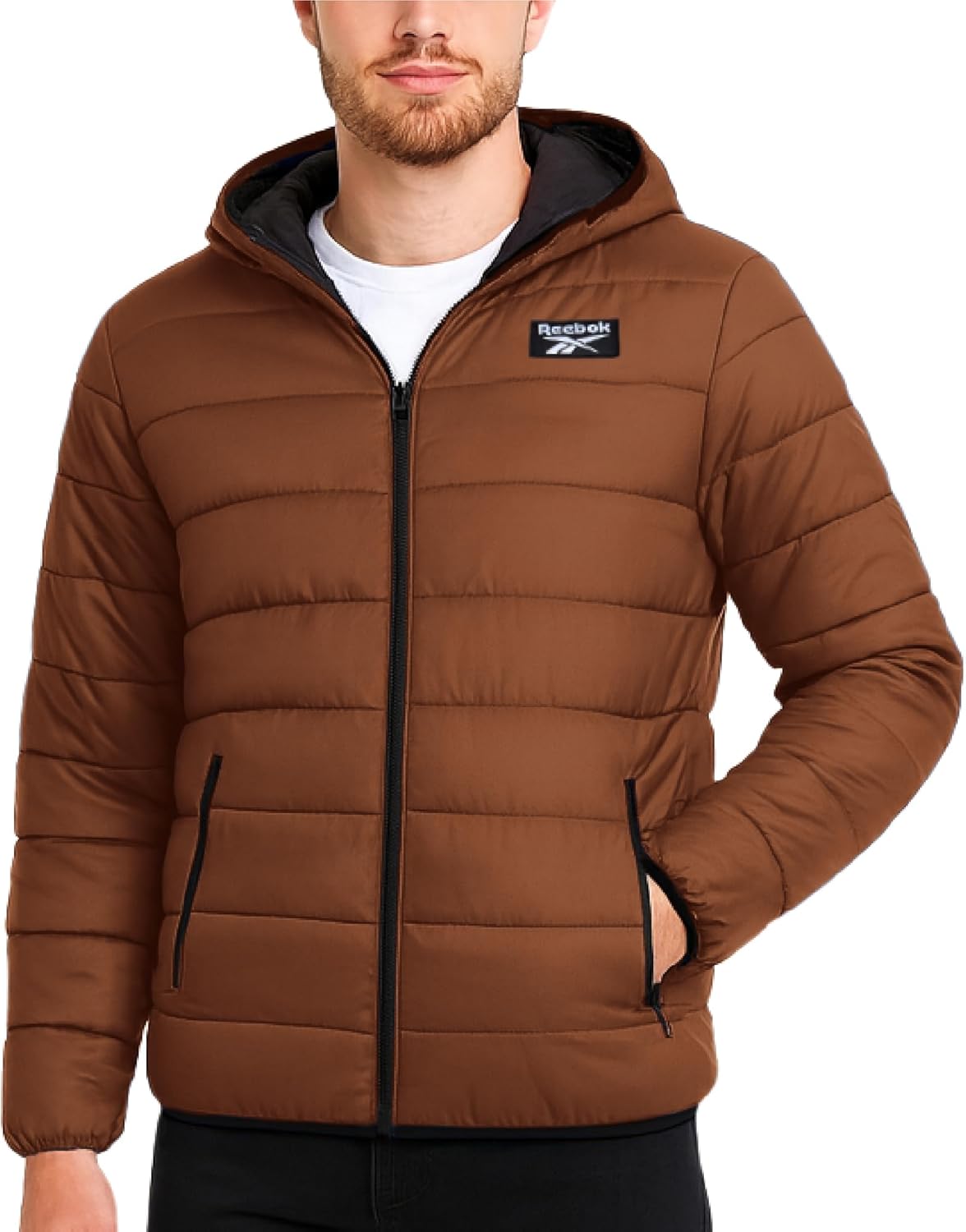 Reebok Mens Puffer Jacket - Lightweight Insulated Winter Coat