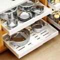Expandable Pull Out Cabinet Organizer 21in Deep - Smooth Slide Storage