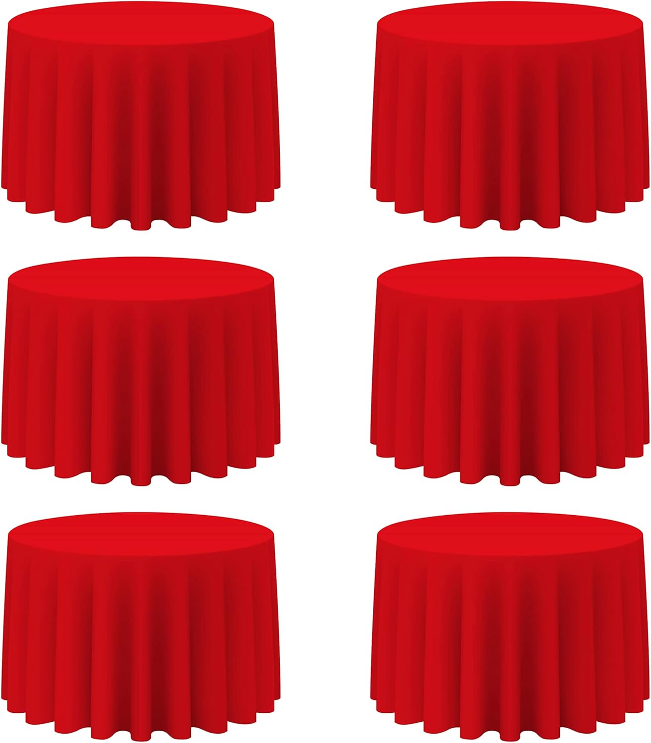 Red Round Tablecloths 108 Inch - Perfect for Events and Parties