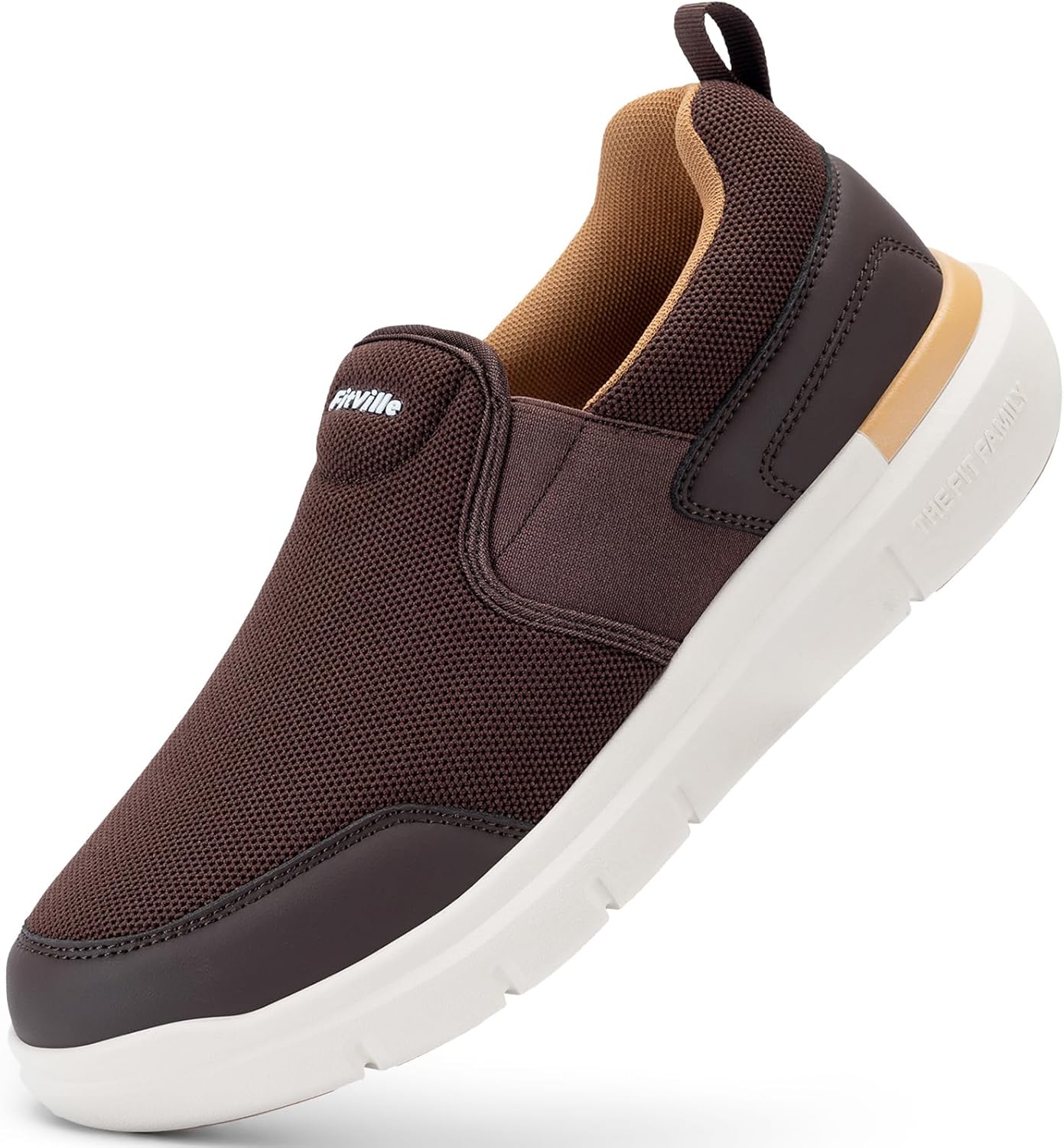 FitVille Men's Extra Wide Slip on Walking Shoes for Comfort