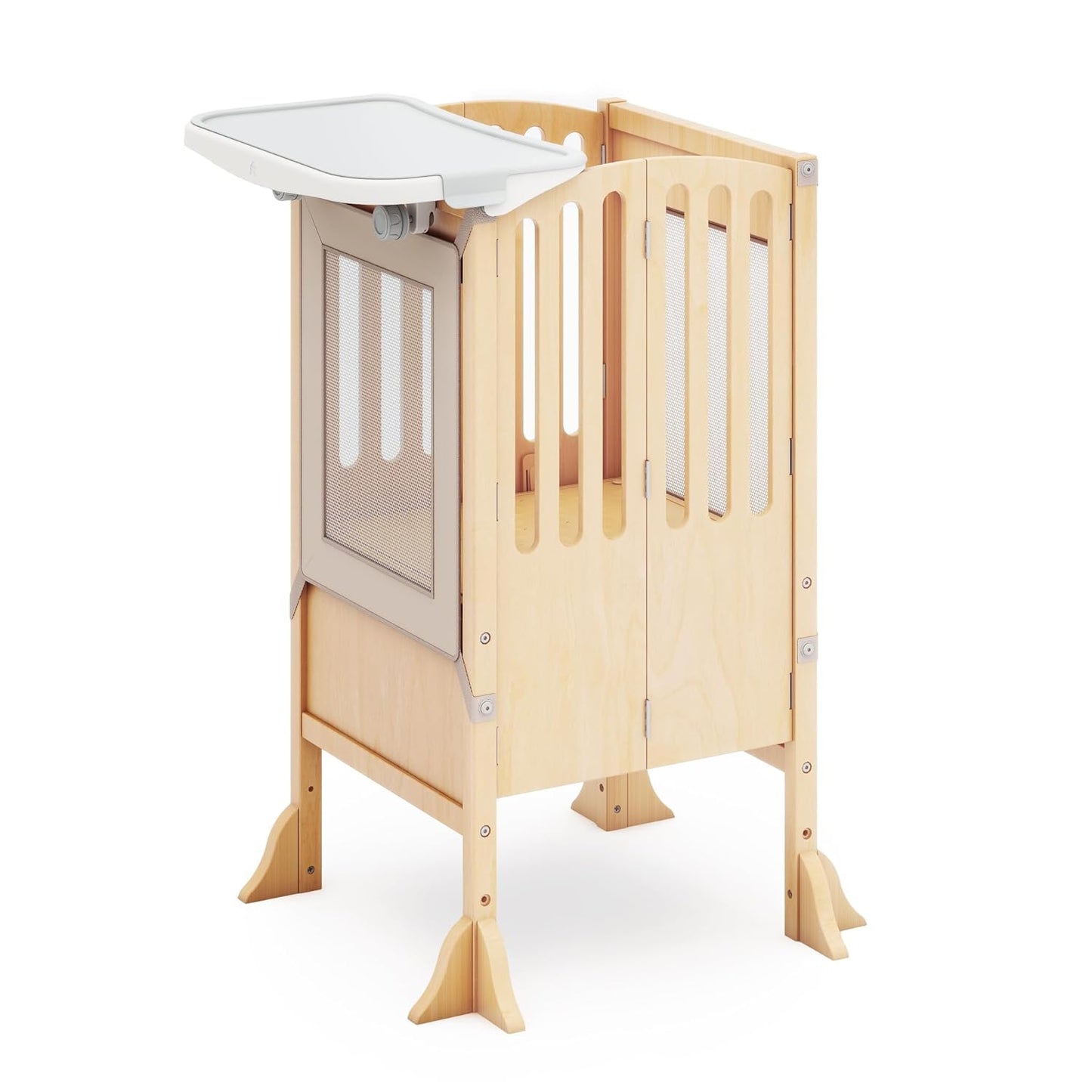 Guidecraft Kitchen Helper Toddler Tower and Play Tray Bundle