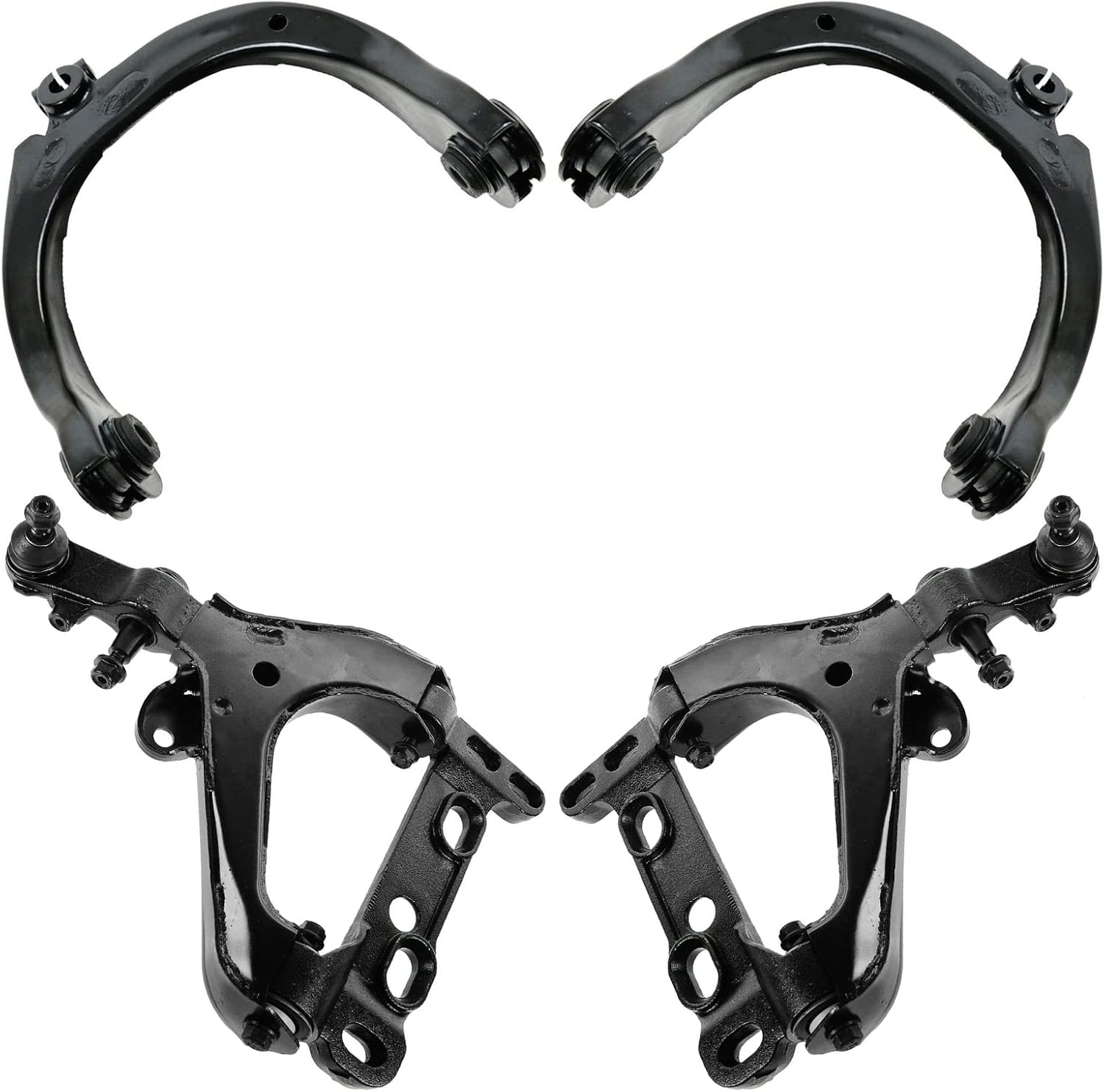 TRQ Front Upper & Lower Control Arm Set for Chevrolet Trailblazer
