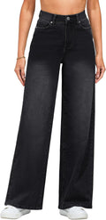Wide Leg Jeans for Women High Waisted Stretchy Denim - Chic Comfort