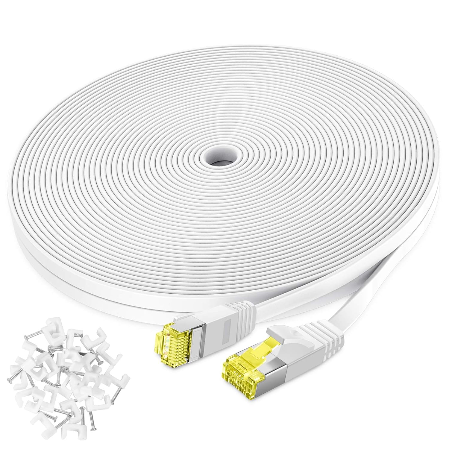 Fast Internet: 25ft White Cat 6 Cable by Aoforz