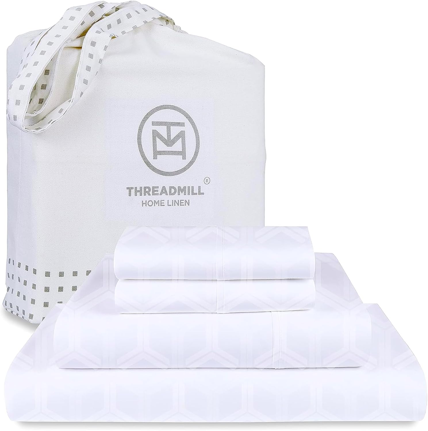 Threadmill 600 Thread Count Queen Cotton Sheets Set for Comfort