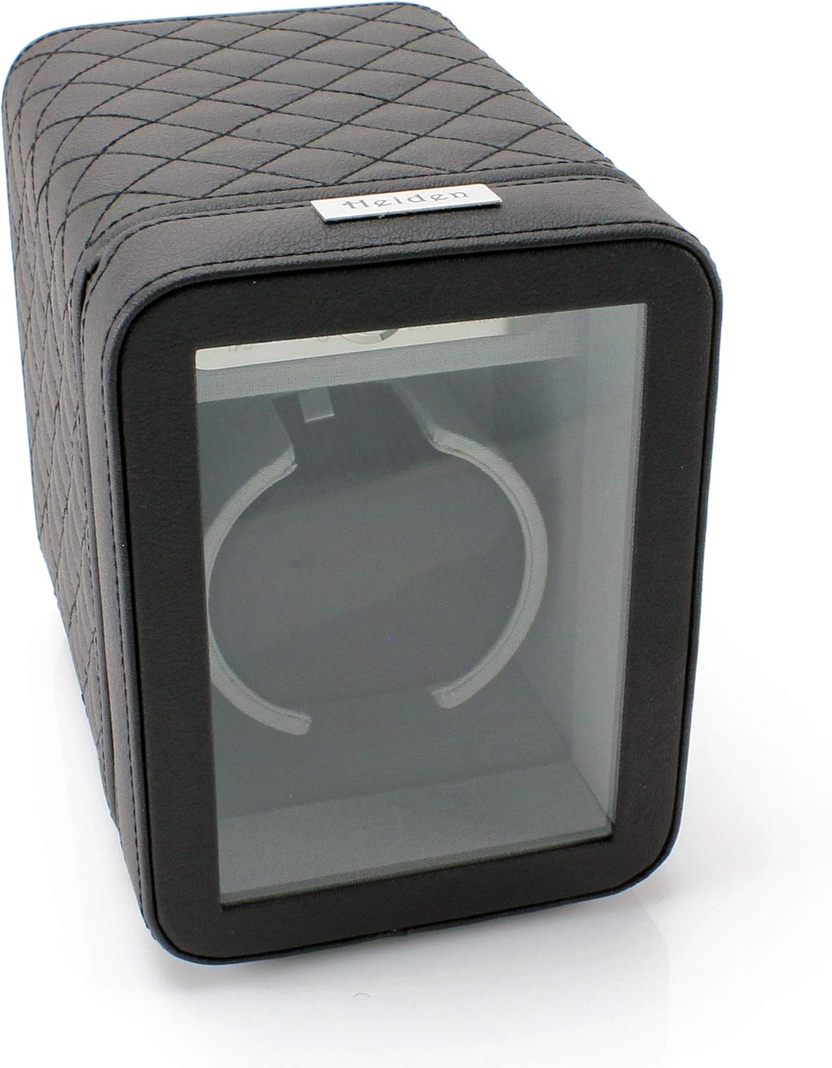 Heiden Monaco Single Watch Winder - Luxury Vegan Leather, 12 Settings