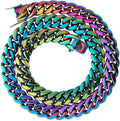 TOPGRILLZ Colorful Cuban Link Necklace for Hip Hop Fashion Lovers