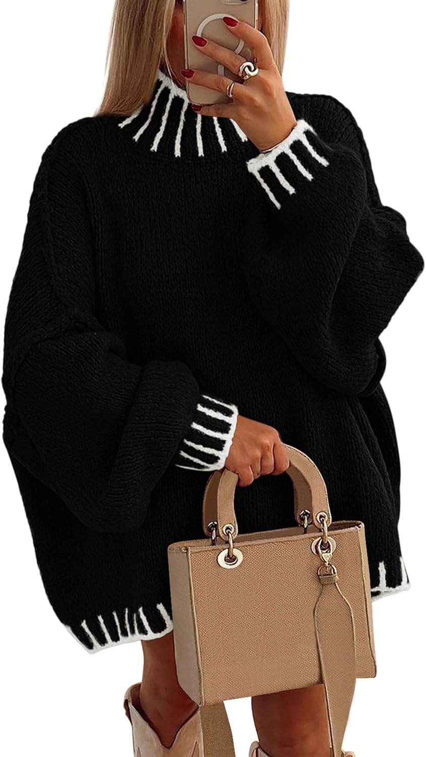 PRETTYGARDEN Women's Fall Oversized Pullover Sweater for Style