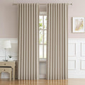 DUALIFE Warm Taupe Curtain 96 in Long Blackout Panels - Thermal