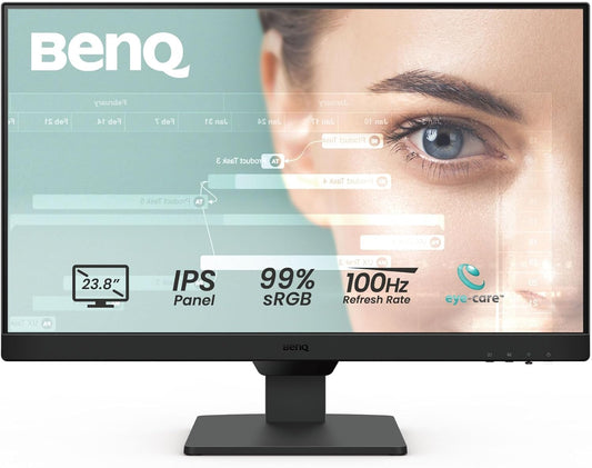 BenQ GW2490 24 FHD IPS Monitor | Eye-Care Tech | VESA | Thin Bezel | Low Blue Light